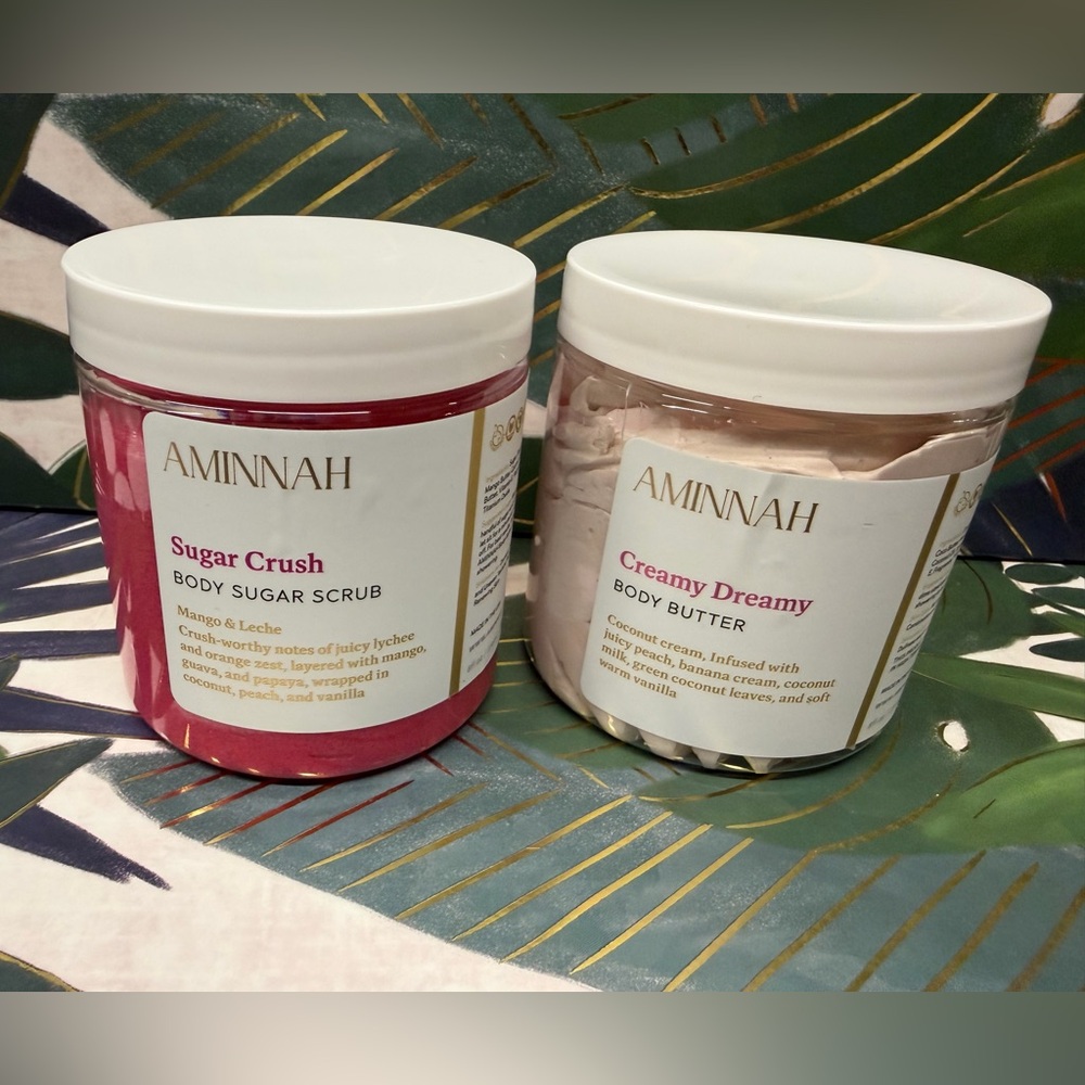 Aminnah Valentine bundle - Creamy Dreamy Body Butter & Sugar Crush scrub NWT